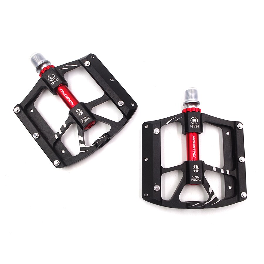 Alston 3 Bearings Mountain mtb Pedals Platform Bicycle Flat Alloy Pedals Non-Slip Alloy Flat 10.5/9.6 Pedals bicycle Bike Pedals: Black