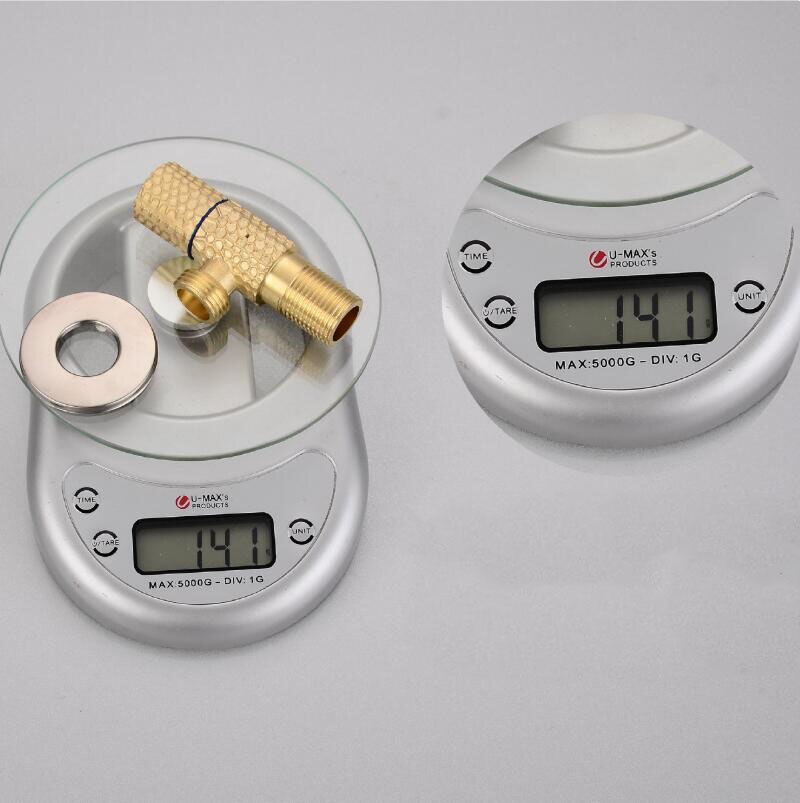 Original Color Brass Triangle Valve, Thickening Water Stop Valve Water Heater Kitchen Bathroom Toilet Angle Valve