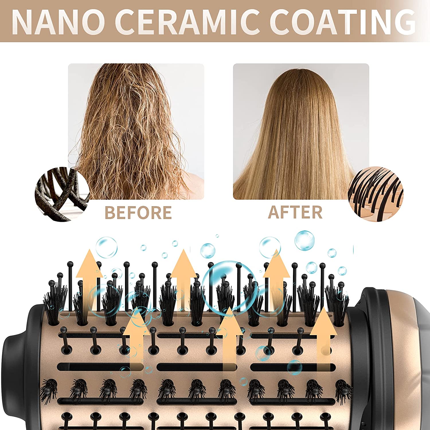 Hair Dryer Brush And Volumizer Hair Dryer Styler 4 in 1 Dryer Brush Anti-frizz Blowout Air Brush For Straightening &amp; Curling