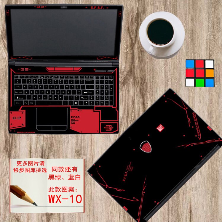 Color film Laptop Sticker Decal Skin Cover Protector for MSI GS66 15.6": WX-10