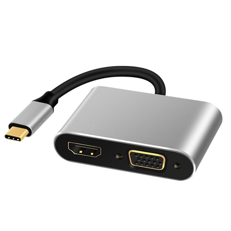 4 in 1 usb c to hdmi vga sovitin tyyppi c to hdmi 4k vga usb 3.0 videomuunnin  pd 60w pikalaturi pro samsung  s9