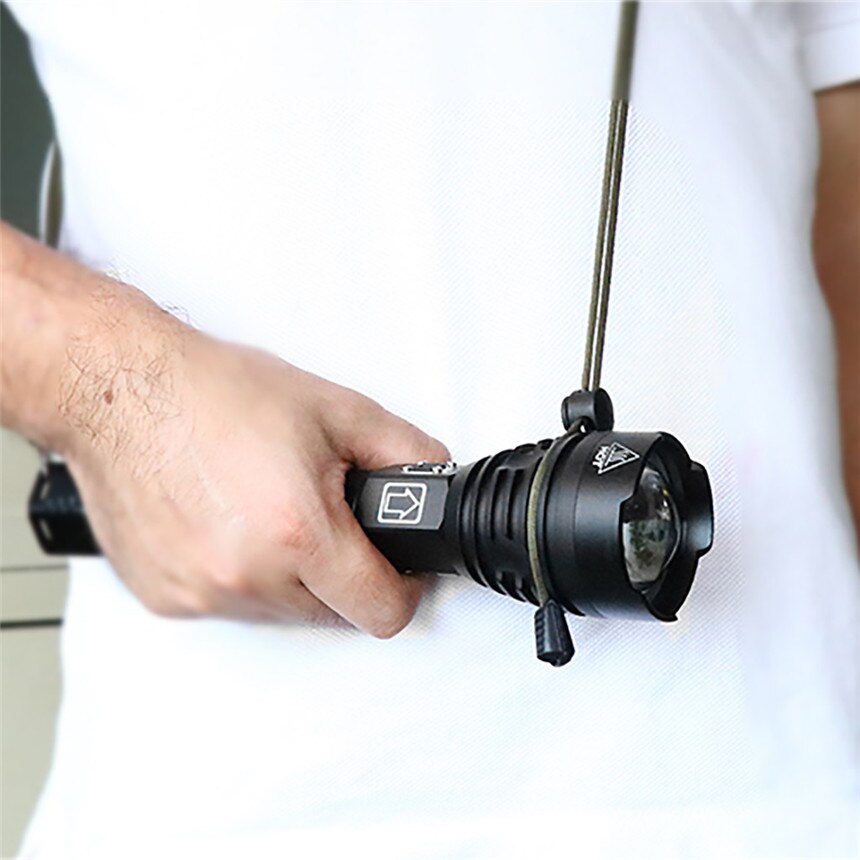 Aluminum Alloy XHP90 Powerful Led Flashlight USB Charging Power Display 2500LM Outdoor Night Flashlight