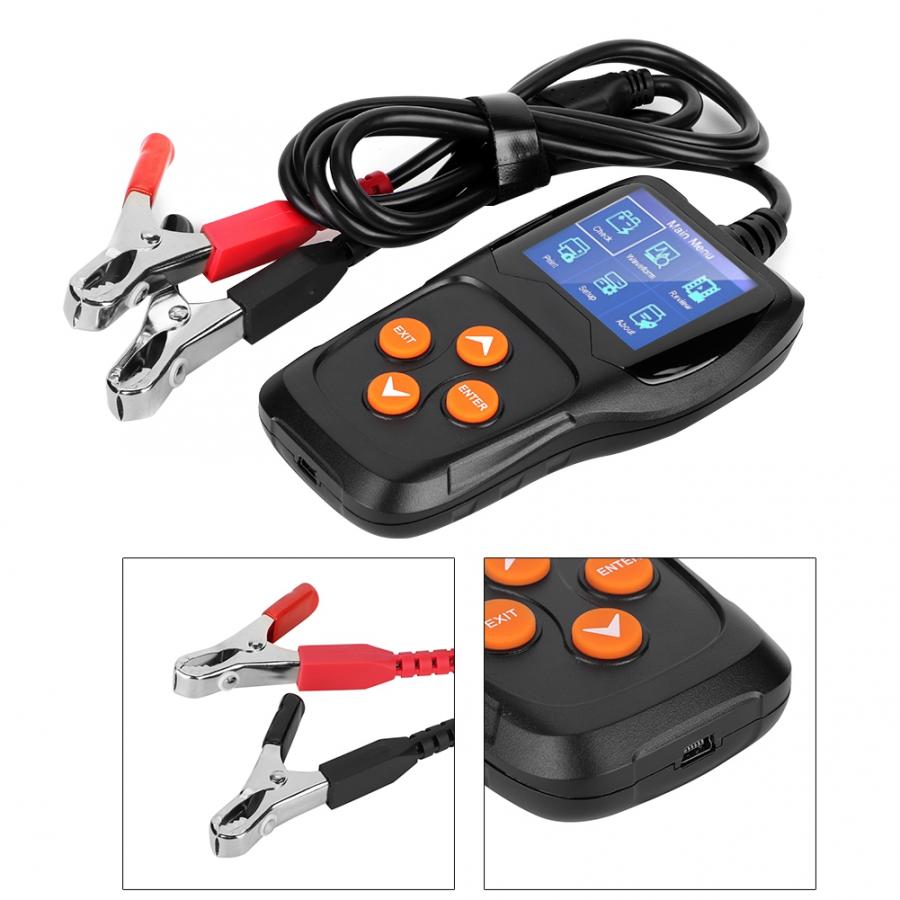 Car Battery Tester Automatic Battery Analyzer Motorcycle Car Battery checker Kit 8~16V for Vehicle Adapter Auto Diagnostic tool