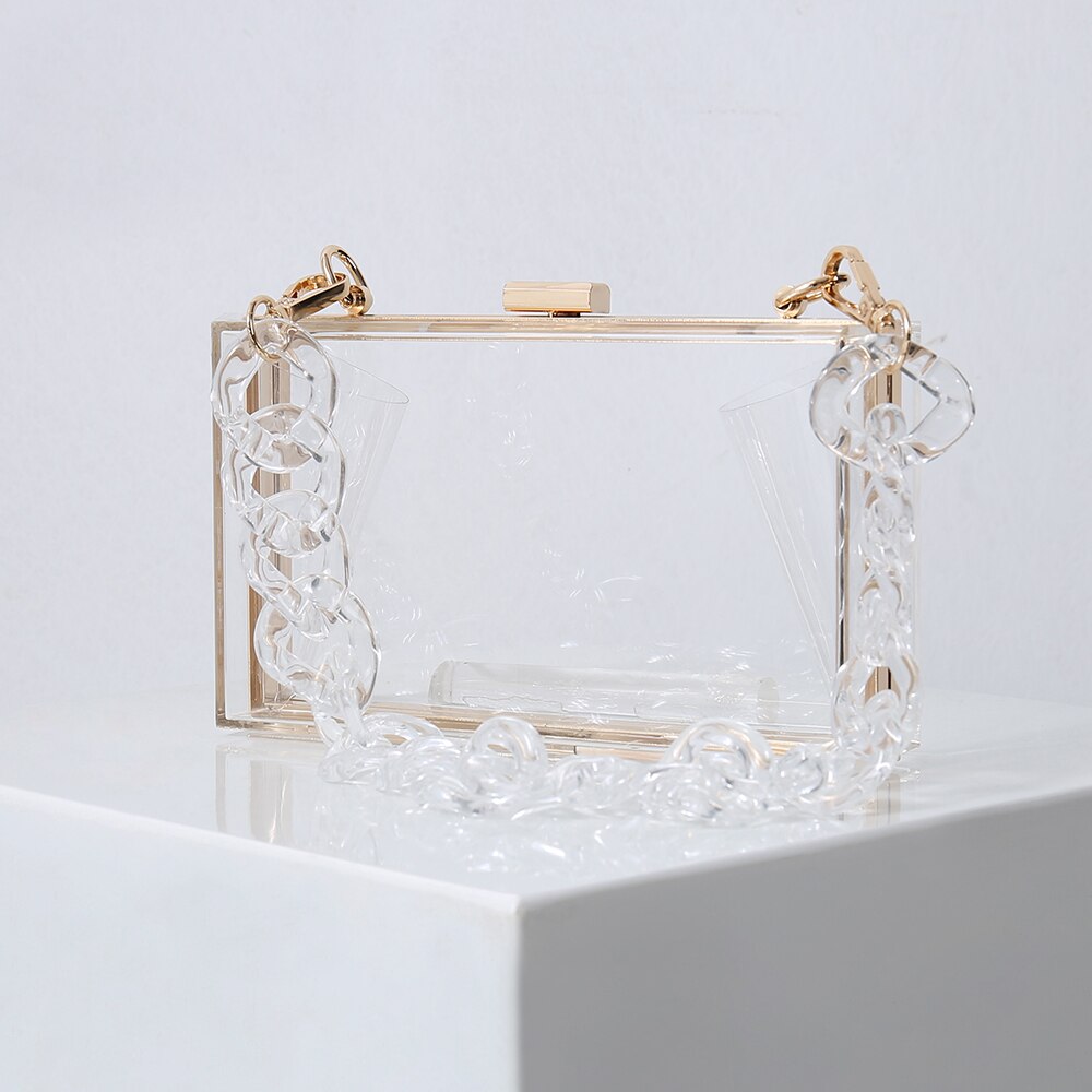 Blauw Hand Tas Leuke Portemonnees Voor Vrouwen Jelly Tote Crossbody Tas Clutch Portemonnees Voor Vrouwen Avond Wedding Handtassen Beroemde: Square Transparent