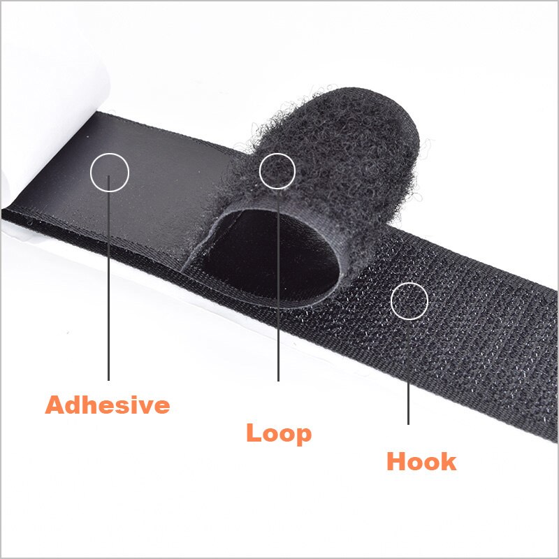 24 meters*2 nylon velcros self adhesive fastener tape sewing magic loop hook sticker strip clothing stick tape velcroing strap