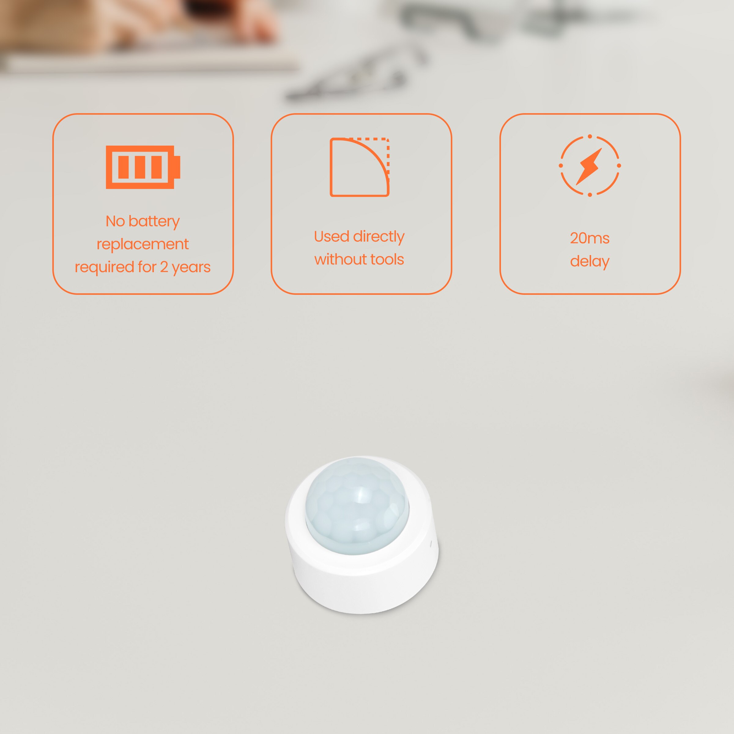 Zigbee 3.0 Tuya Mini Smart Human Motion Movement Body PIR Transducer Sensor Smart Life Home Security Wireless Connection Light