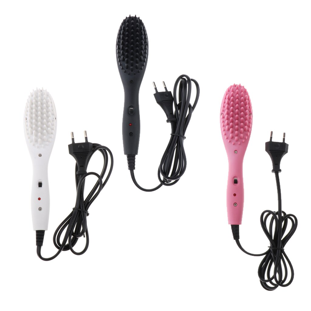 ABS électrique défrisant les cheveux brosse chauffante démêler peigne Anti-brûlure
