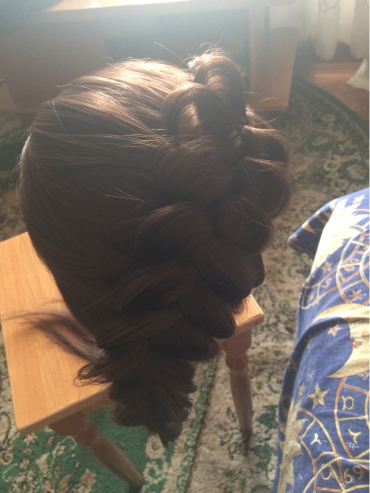 CAMMITEVER-maniquíes de pelo marrón para peluquería, maqueta de entrenamiento de maquillaje, cabeza de maniquí femenina, de práctica