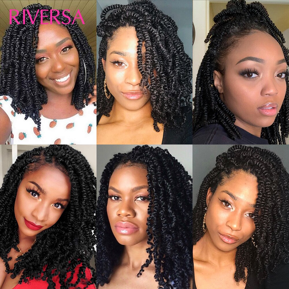 Spring Twist Hair 8Inch 15strands/pack Crochet Braids For Passion Twists Synthetic Spring Curly Crochet Braiding Hair Extensions