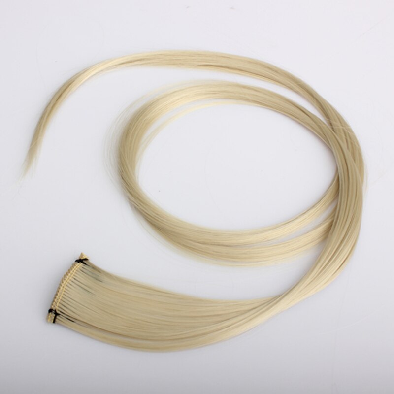 Licht Blond Lange Punk Clip On Hair Extensions Straight WH998