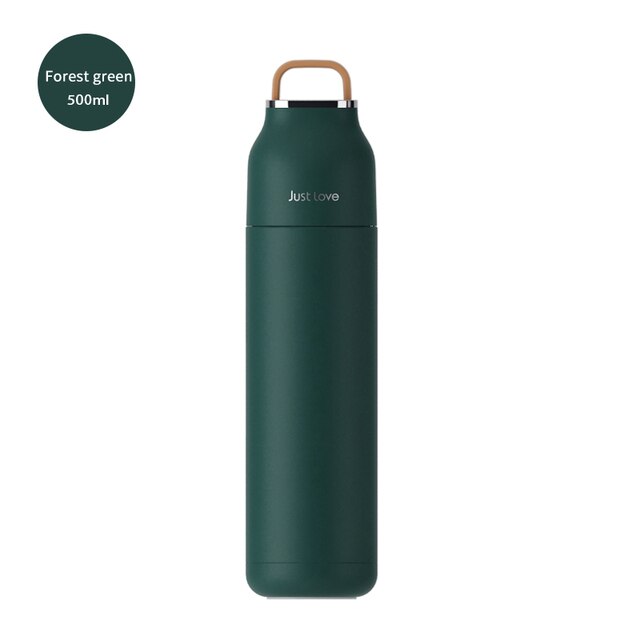 500ml kaffee-reisebecher, edelstahl-thermosflaschen, vakuumflaschen, thermobecher mit großem fassungsvermöGen, isolierter becher für: Grün