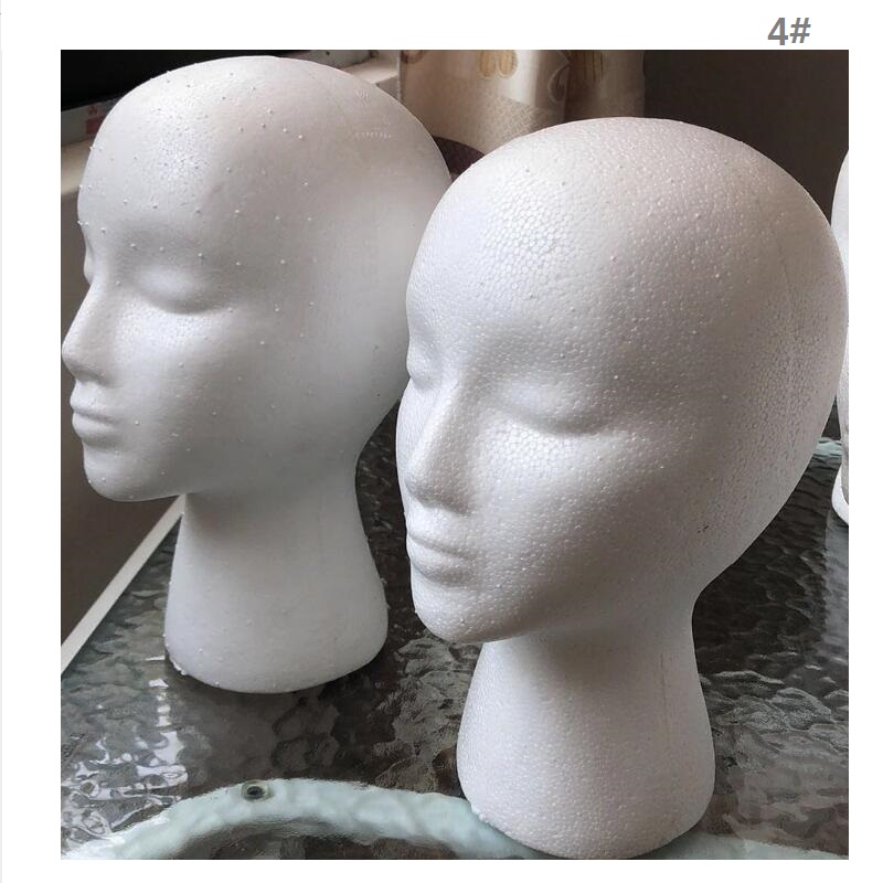 Piepschuim Vrouwelijke Mannequin Hoofd Pruiken Bril Cap Display Houder Stand Model Pruik Hoofd Model