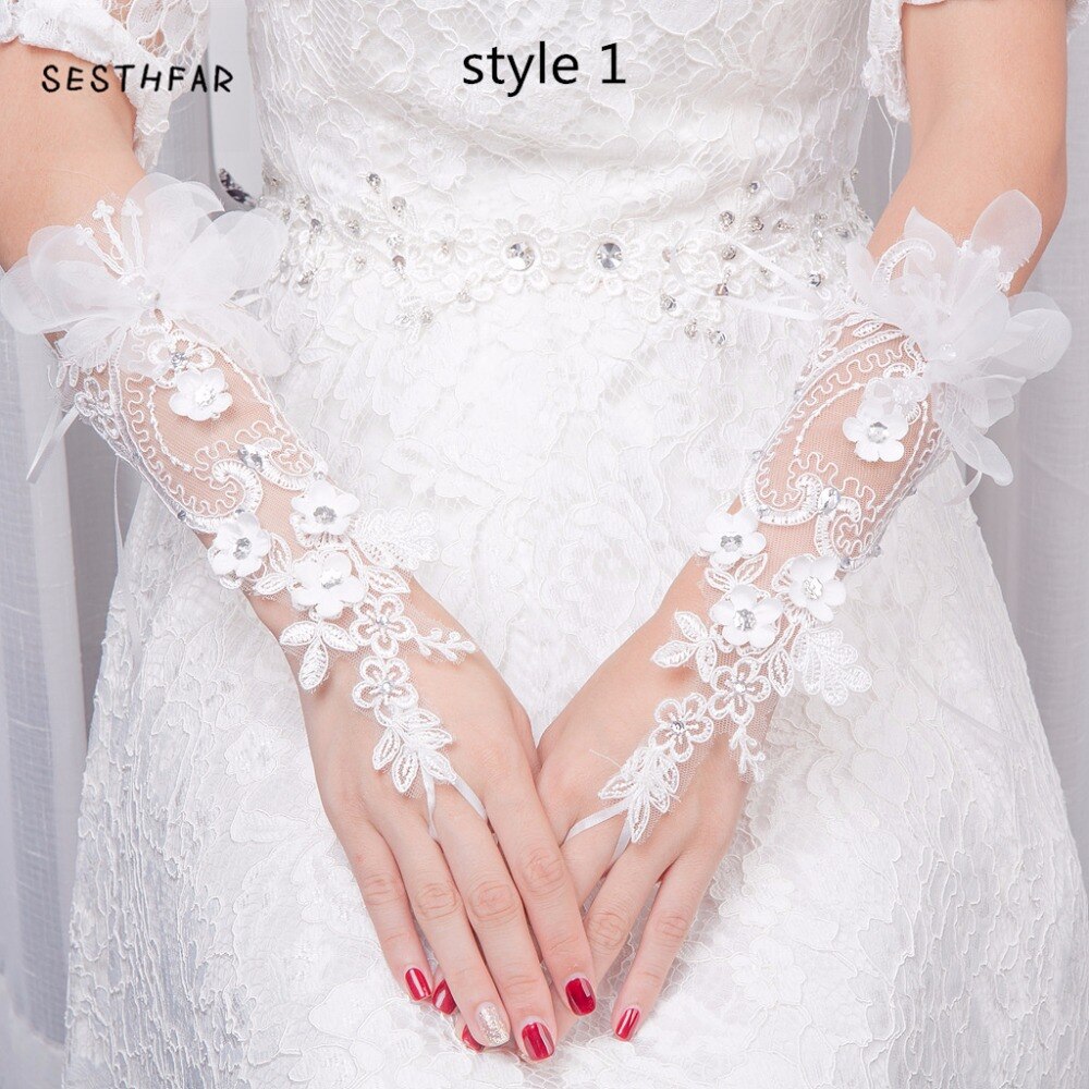 Gants de mariage bon marché, accessoires de mariage, 6styles, fournitures de studio pour spectacle novia