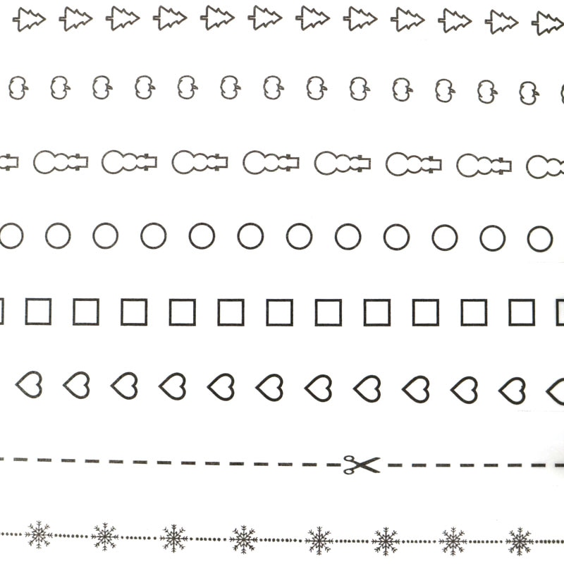 Svart mönster washi tejp hög klibbig maskeringstejp kontorsmaterial hand riv självhäftande papper tejp gör det själv bok dagbok 1 st