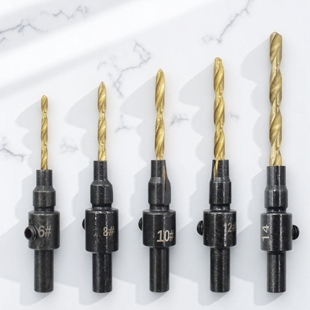 5 STKS Verzinkboor Boor Set voor Houtbewerking Bor... – Vicedeal