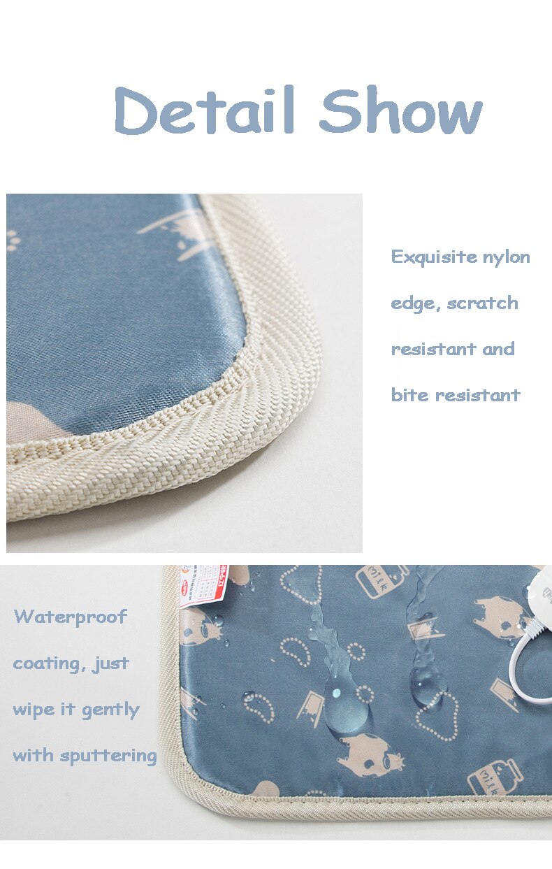 Verwarmingskussen voor huisdieren, honden en katten, elektrisch winterwarm tapijt voor dieren, waterdicht pluchen beddeken, verwarmingsmat, tapijtverwarmingskussen