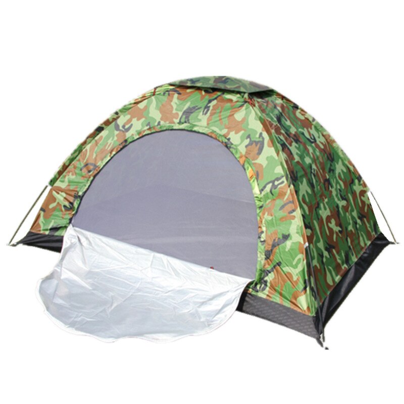 Vandtæt campingtelt digital camouflage pu polyester stof enkeltlagstelt til udendørs rejsevandring 200 x 100 x 100cm x336d: Blad camo