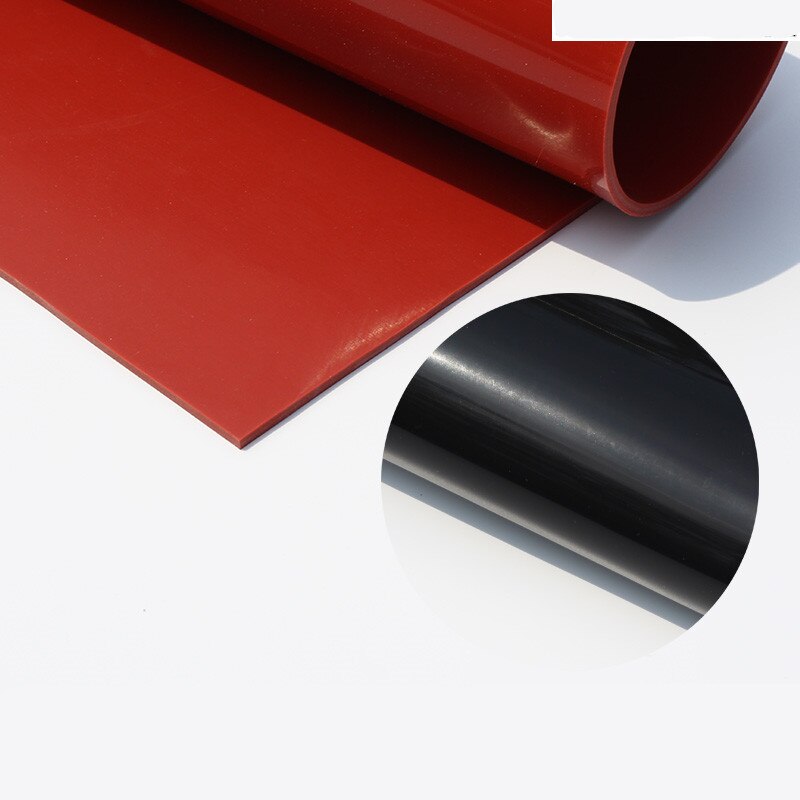 1.5mm/2mm/3mm rouge/noir feuille de caoutchouc de Silicone 500X500mm feuille de Silicone noir, caoutchouc mat, feuille de Silicone pour la résistance à la chaleur