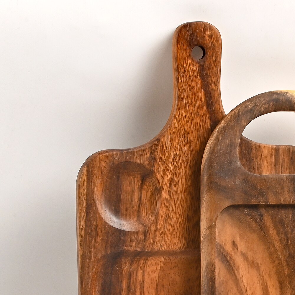 Creatieve Houten Dienblad Massief Hout Diner Plaat Pizza Plaat Vierkante Pizza Lade Acacia Hout Servies