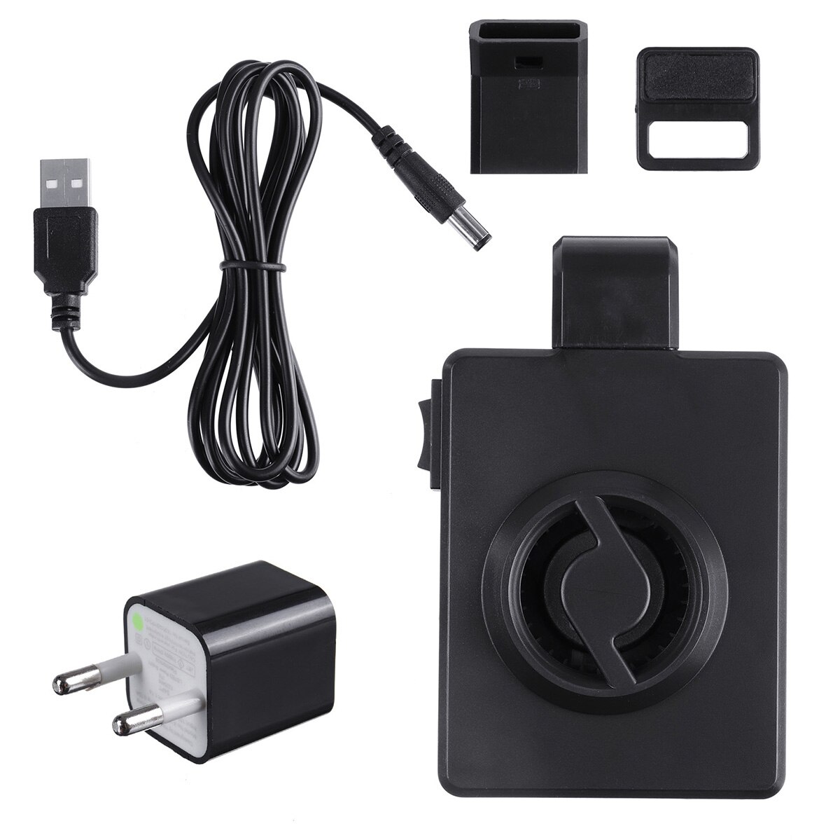 Draagbare, waterdichte usb-oplaadkoeler met lage ruis, clip voor waterkoeling, mini-kunststof, op te hangen aan aquarium, aquarium: Eu