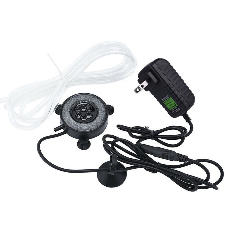 Submersible Underwater Fish Tank Light Color Changing LED Air Light Aquarium Air Bubble 6pcs Lamp Making Oxygen for Fish Tank: US Plug