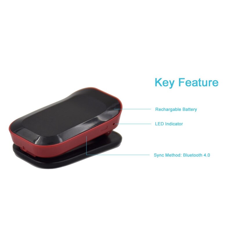KYTO Bluetooth Heart Rate Monitor Fitness Fingertip Heart Rate Sensor HRV Monitor Infrared Sensor for Mobile Phone Black