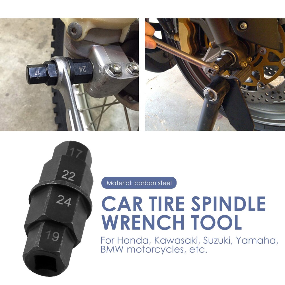 Motorcycle Allen Key Socket Front Wheel Spindle 17mm 19mm 22mm 24mm Adaptor Tool Outdoor Personal Motorcycle Ornaments