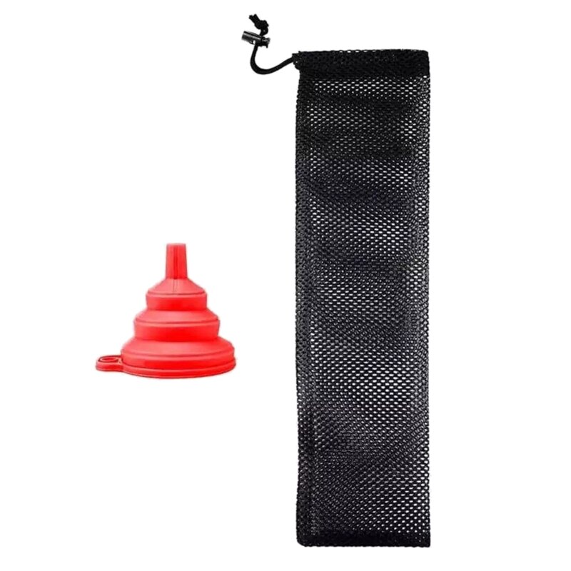 Bird Feeder Sock Mesh Bag Finch Feeders Kits 3.9" x 15.7" Thistle Seed Sacks Foldable Funnels for Goldfinch Feeding: 1