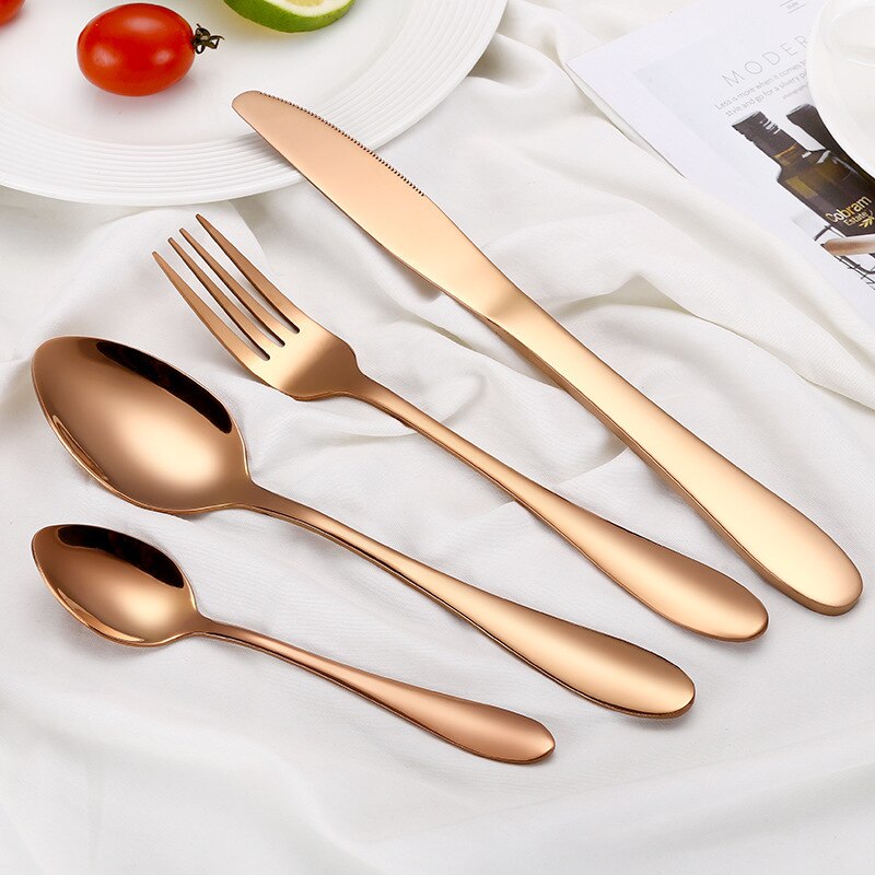 Regenboog Bestek Sets Vork Lepel Mes Set Koreaanse Keuken Servies 18/10 Rvs Zilverwerk Set Bestek Messen Sets