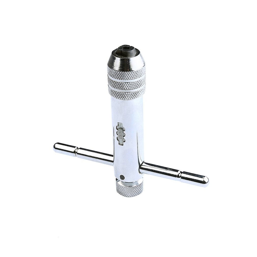 Verstelbare t-greep ratel tapsleutel machinistengereedschap gedraaide draad tappen handtapsleutel t-vormige tap scharnier handgereedschap: Alleen sleutel