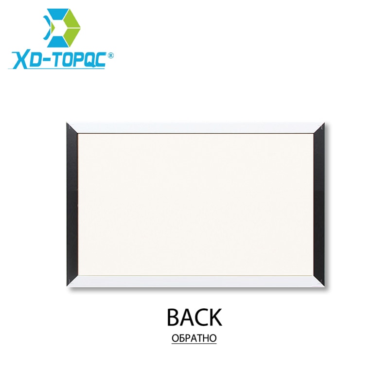 Xdi-pizarra blanca magnética de MDF para notas, tablero de dibujo de borrado en seco, tablón de anuncios, 25x35cm, marco blanco y negro, WB07