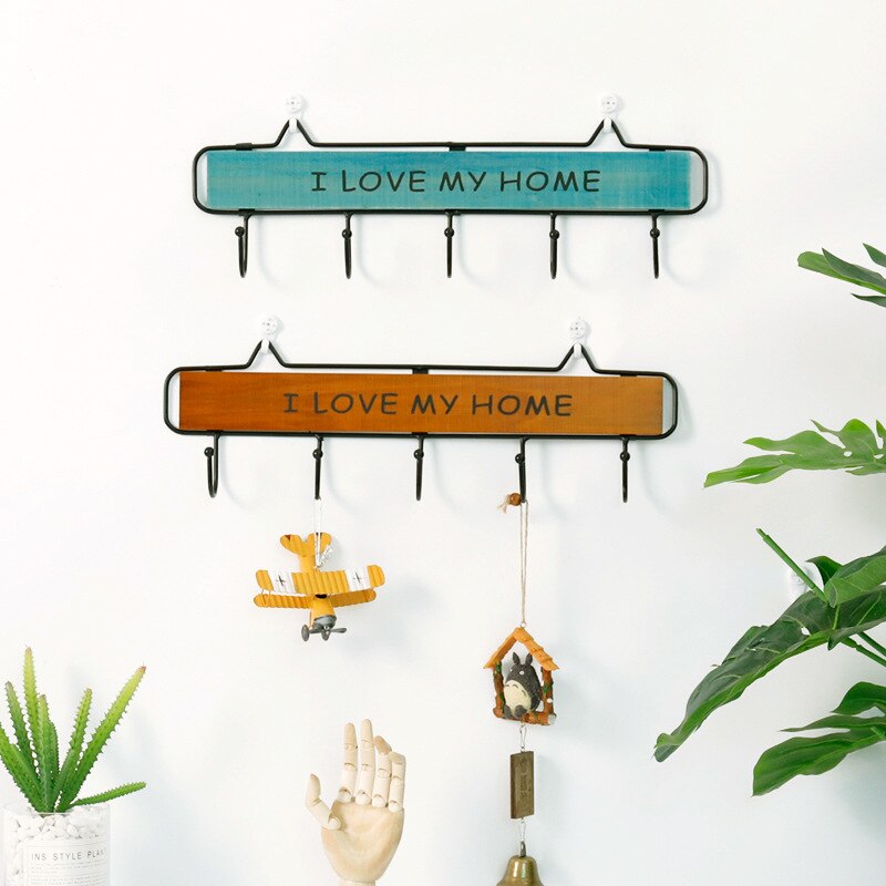 CAPTAINIRON Wall Hanging Letter Hooks for Key Holder Wall Decoration Hanger Iron Craft for Home Decor and Kitchen Tools Perchero