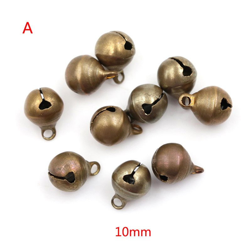 10 Stks/partij Kerstboomversiering 10/12/14 Cm Bronzen Metal Jingle Bells Losse Diy Ambachten Accessoires Festival partij Decoratie: 10mm