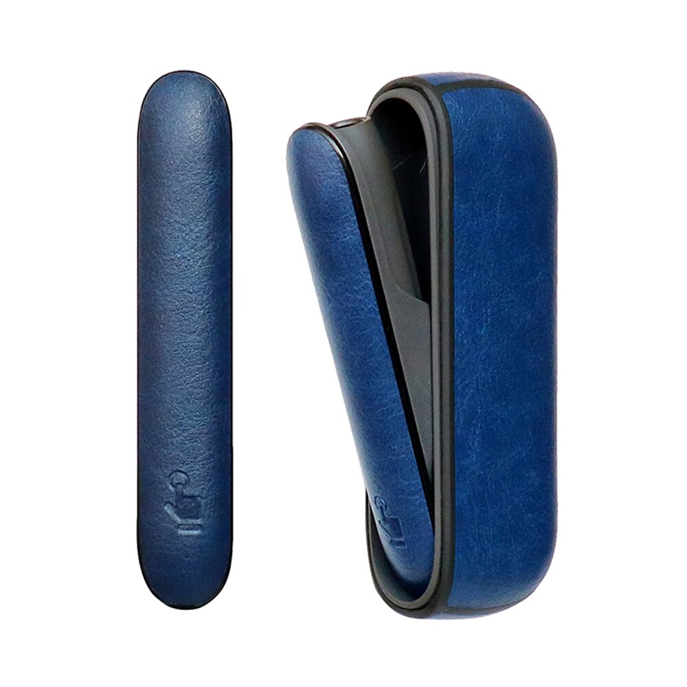 Electronic Cigarette Accessories Simple Leather Cover/Protective Case/ Bag for IQOS 3.0 DUO Business GracefulGift for Lady man: Blue / Protective Case Only