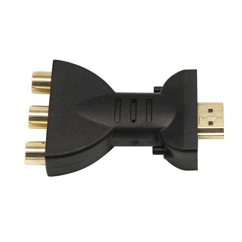 Adaptateur Audio-vidéo HDMI vers 3 RGB RCA plaqué or, convertisseur de composants AV, 720P 1080P, Signal numérique pour HDTV DVD, Plug And Play: Default Title