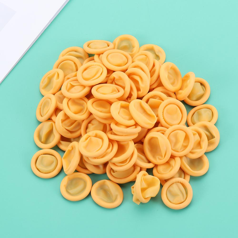 100Pcs Wegwerp Vinger Cover Rubber Handschoenen Antislip Anti-Statische Latex Vingercondoom Vingertop Protector Vinger Duim mouwen Glove