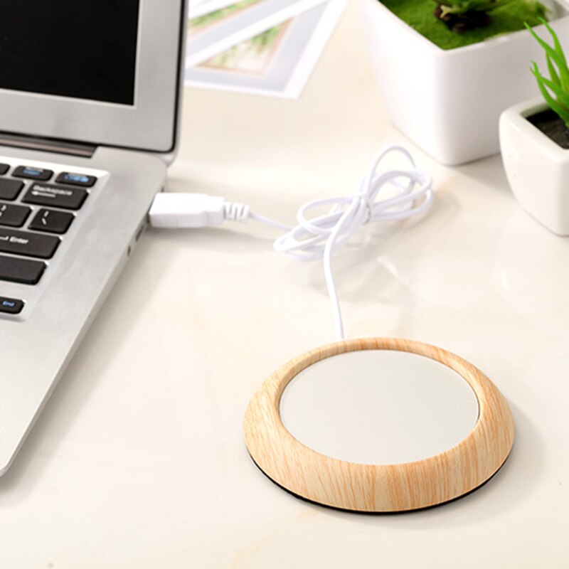 3 colori USB di Legno Del Grano Cup Warmer Calore Bevanda Tazza di Zerbino Tenere Bevanda Riscaldatore Caldo Tazze Coaster