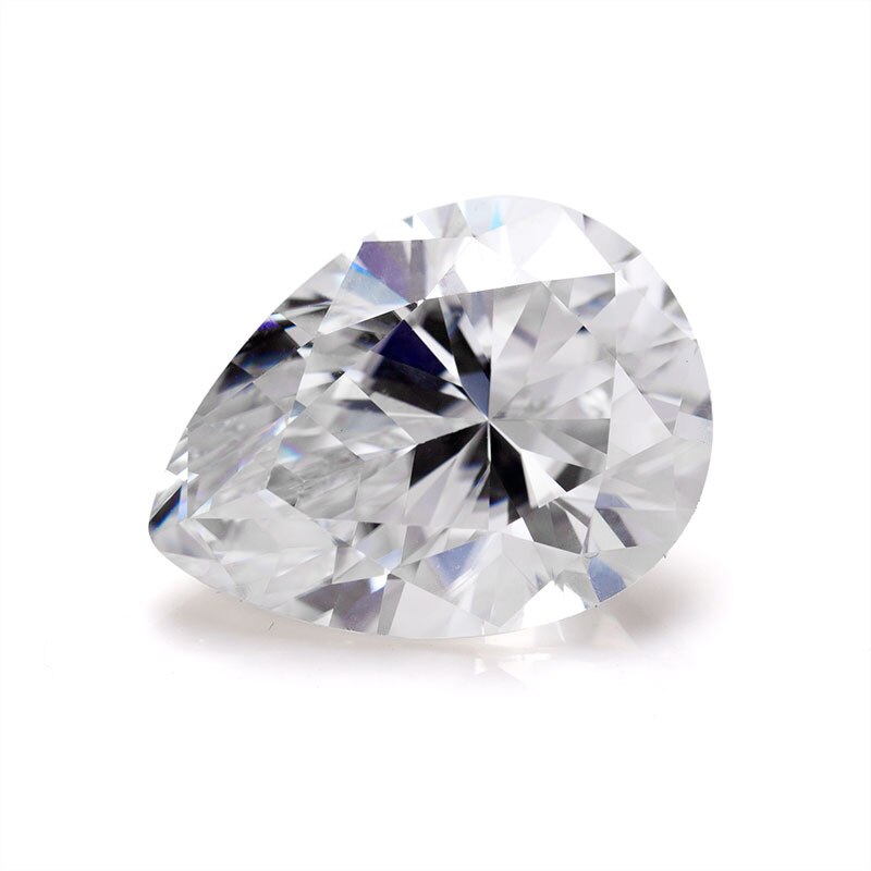 5x8mm corte de pêra em estoque por atacado de alta qualidade gh branco cor vvs pedra para jewlery que faz o preço pelo quilate aceitar personalizado