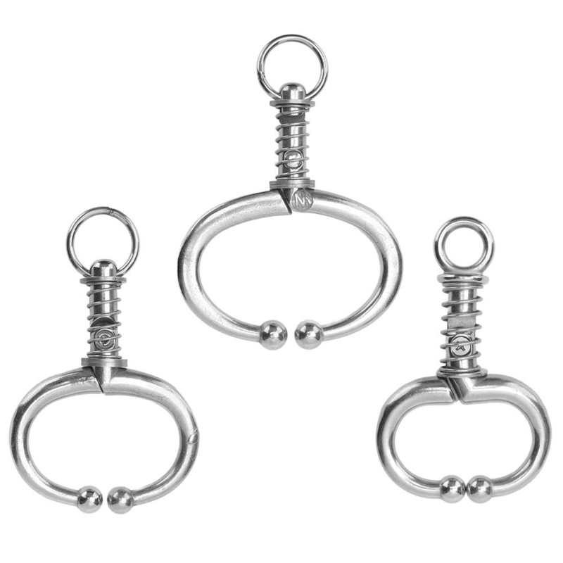 Farm Animal Supplies Cattle Nose Ring Stainless Steel Cattle Nose Clamp Bull Cow W Spring Nose Ring