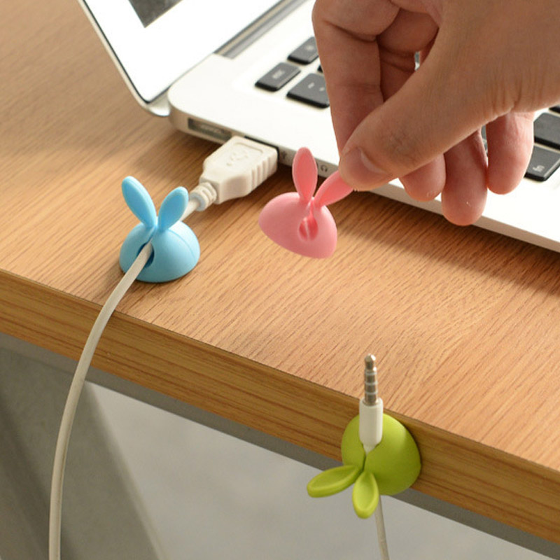 4Pcs Protector Management Device USB Cable Hang Winder Ear Shaped Cable Holder Phone Charging Accessories