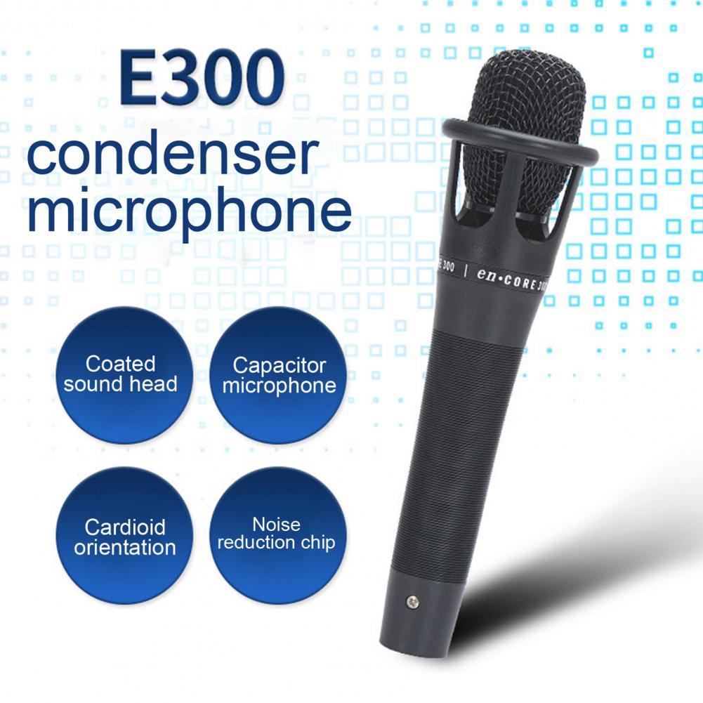 Microphone for Studio Recording Handheld High Sensitivity with Audio Cable E300 Recording for Studio Condenser Comp