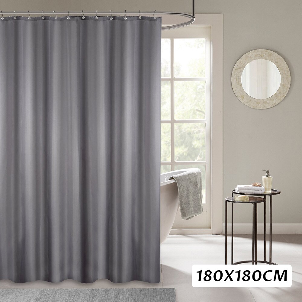 Waterproof Mildew Proof Shower Curtain with Hooks Bathing Curtain For Home Decor Bathroom Accessaries 80X180cm/180X180cm: Grey