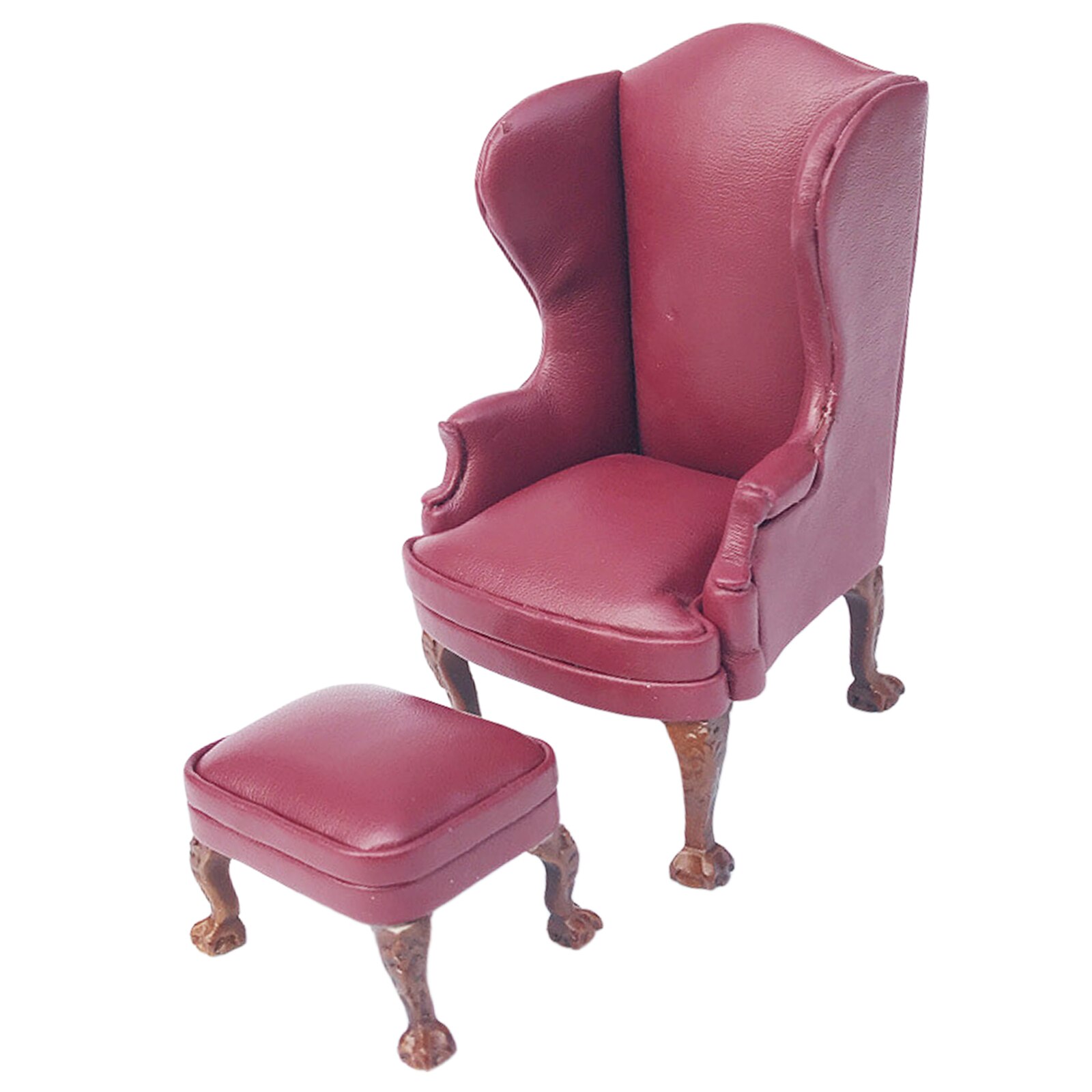 Moderne 1:12 Miniatur Puppe Haus Sessel Sofa Couch Stuhl Zubehör: rot Single Sofa