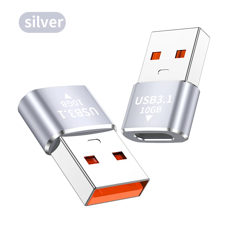 Elough Adattatore USB 3.1 a Tipo C OTG 120W Ricarica rapida 10G USB Maschio a USB C Femmina Connettore per Cellulare PC Laptop iPad: Rosa