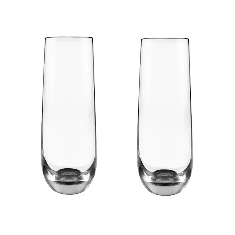 Ensemble de verres à Champagne Double couche, 2 pièces, sans manche, scintillants, haut de gamme, verres à vin rouge, transparents: 2 pcs-H13412