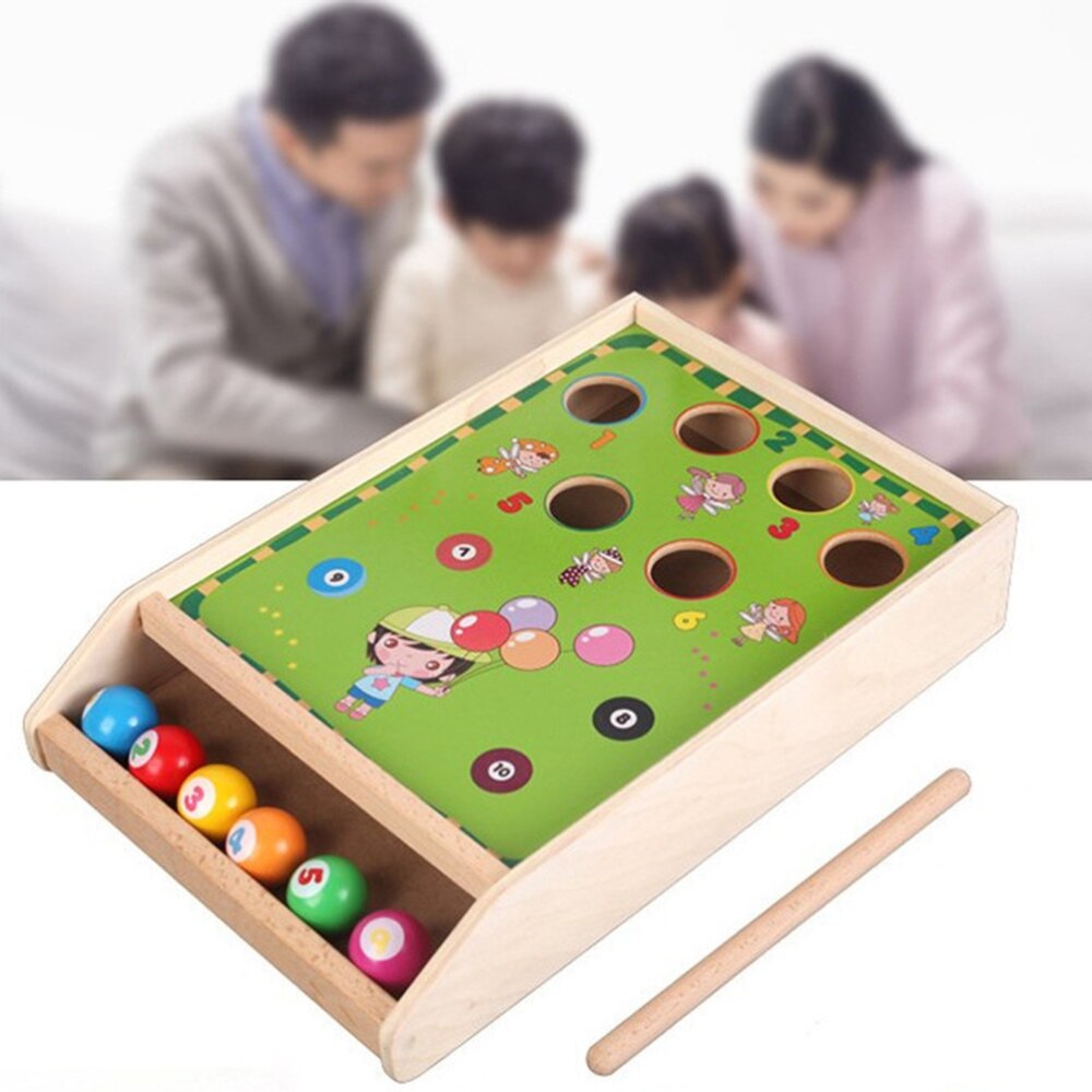 1 Set Tafel Spel Speelgoed Mini Biljart Speelgoed Houten Interactieve Educatief Spel Levert Voor Thuis Kwekerij