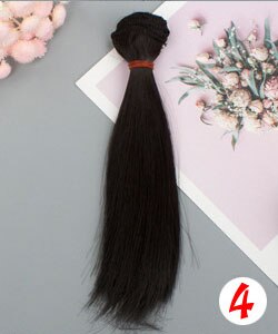 1pcs 15*100cm Doll Accessories Straight Synthetic Fiber Wig Hair For Doll Wigs High-temperature Wire: 4