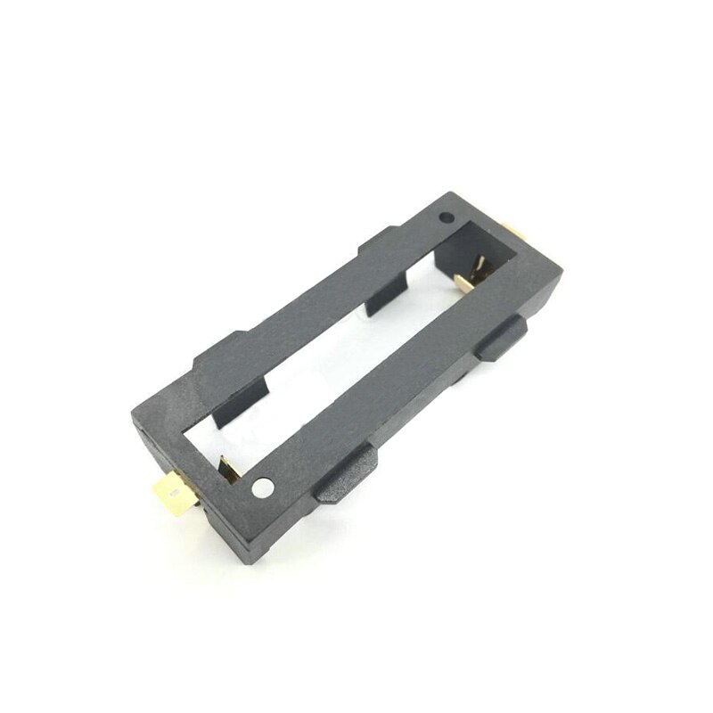 Portabatterie 1/2X26650 di alta qualità SMD per 26650 nero con perni in bronzo placcato in oro per portabatterie 26650 3.7V