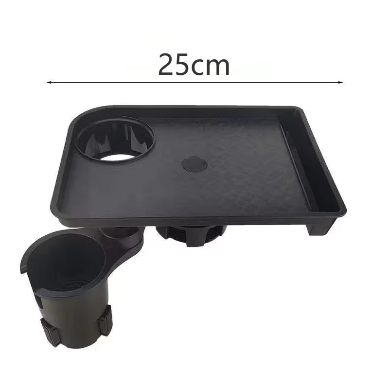 Expansor de suporte de copo para carro 360 ° Giratória ajustável com bandeja removível para lanche de alimentos e suporte para telefone, prato de jantar para armazenamento de carro