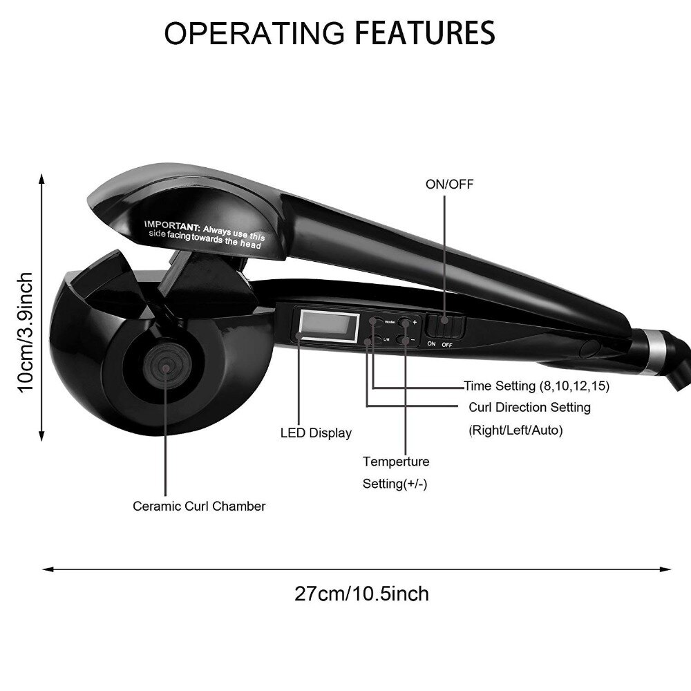 Automatische lcd anti-verbranding krultang haarverwarming krultang stylingtools styler krultang keramische krultangen spiraal wxb